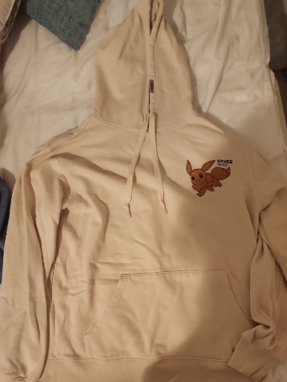 Pokemon Cream Pullover Sweatshirt with Eevee Graphic - Picture 3 of 4
